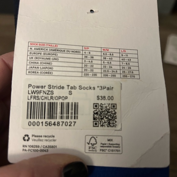 lululemon athletica Power Stride Socks - Gray , purple and Blue . - Picture 7 of 7